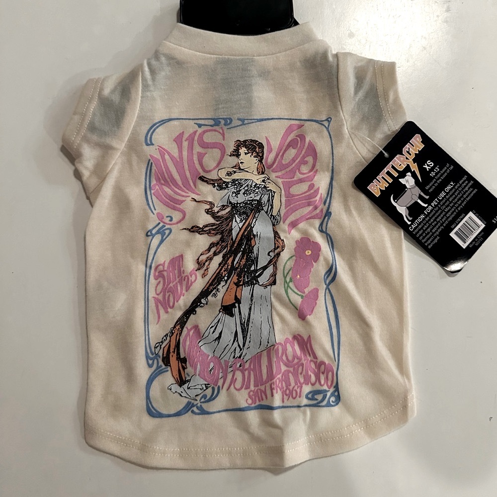Small dog Janis Joplin dog shirt